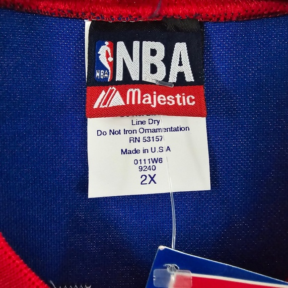 Detroit Pistons (Big Ben Wallace) Shooting Shirt NBA - NWT *DEADSTOCK* - Picture 4 of 10